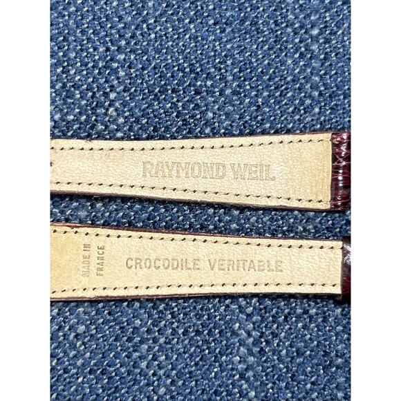 Raymond Weil 16mm Veritable Red Brown Crocodile Leather Watch Band France main image 4
